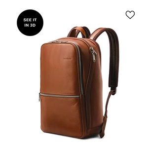 Samsonite Classic Leather Slim Backpack